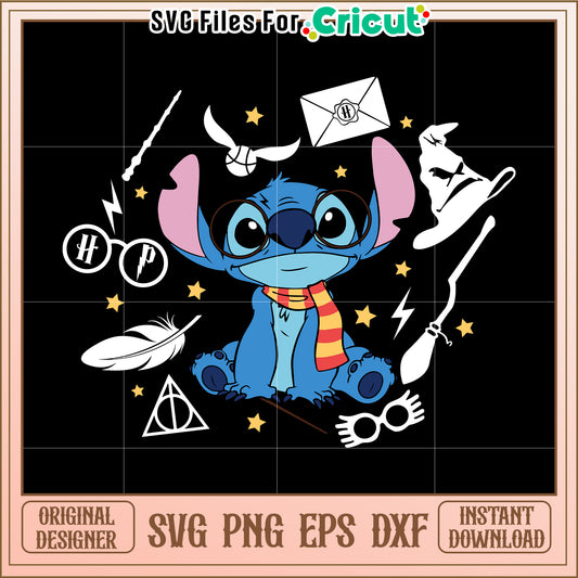 Stitch Harry Potter SVG PNG EPS DXF