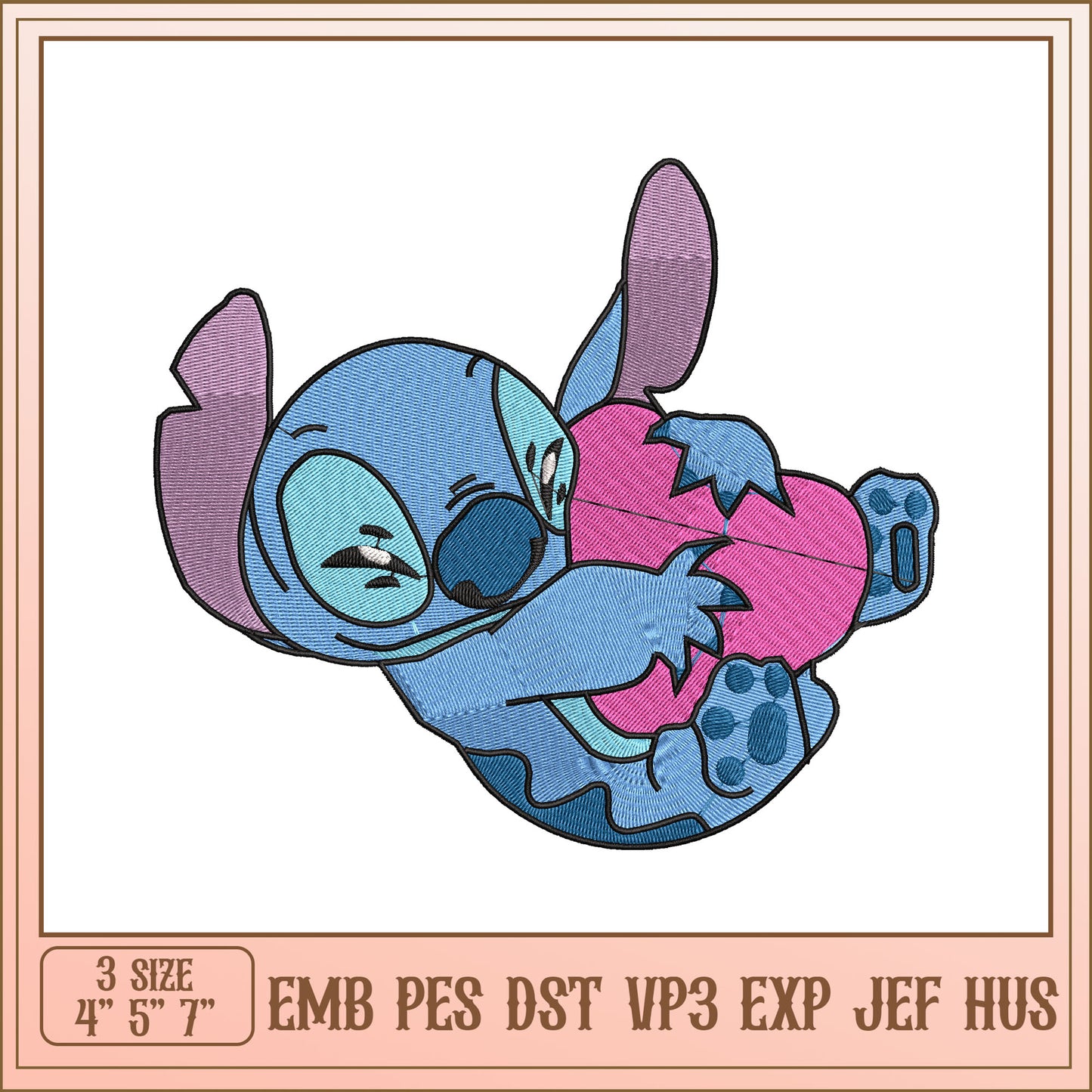 Stitch Heart Embroidery Design