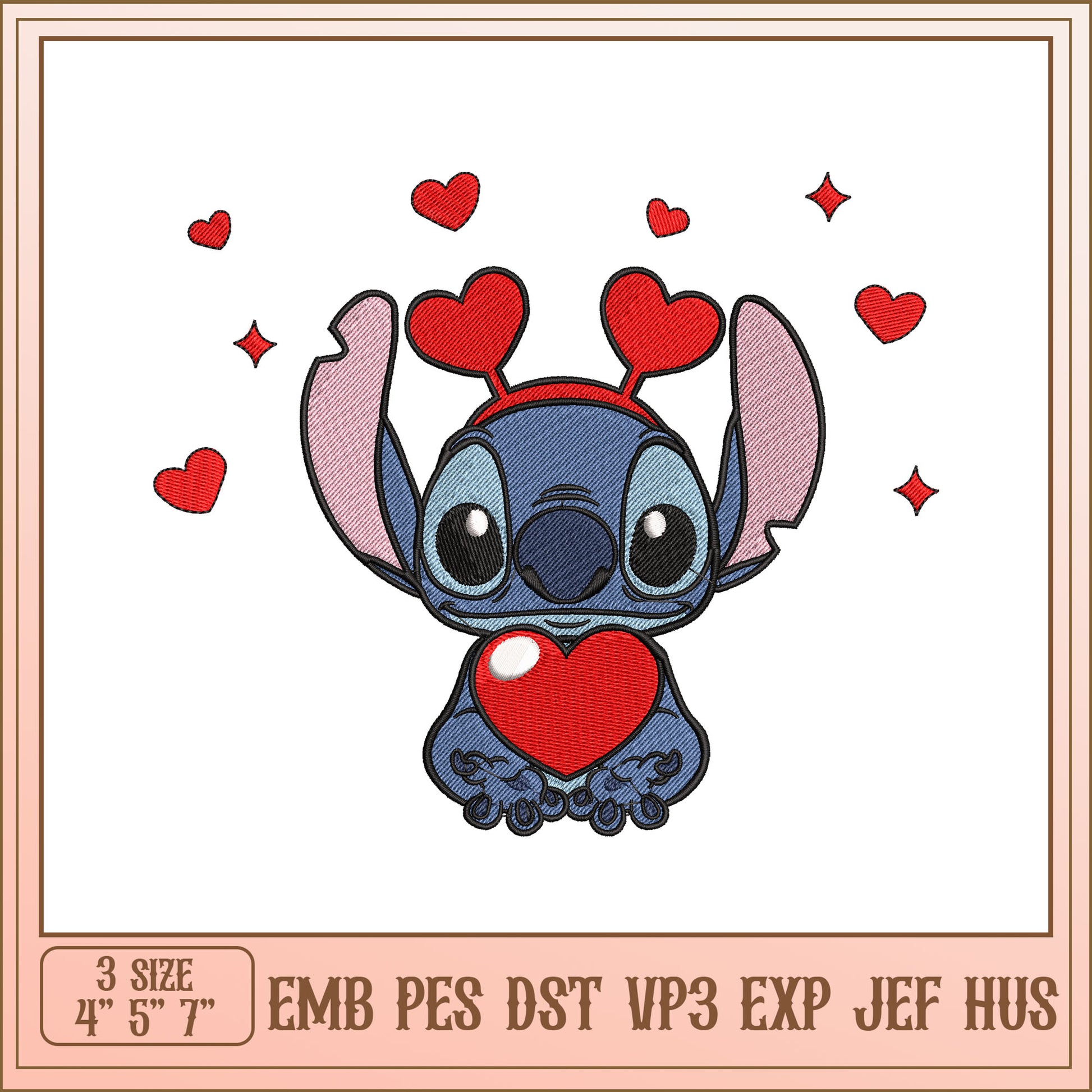 Stitch Heart Embroidery Design