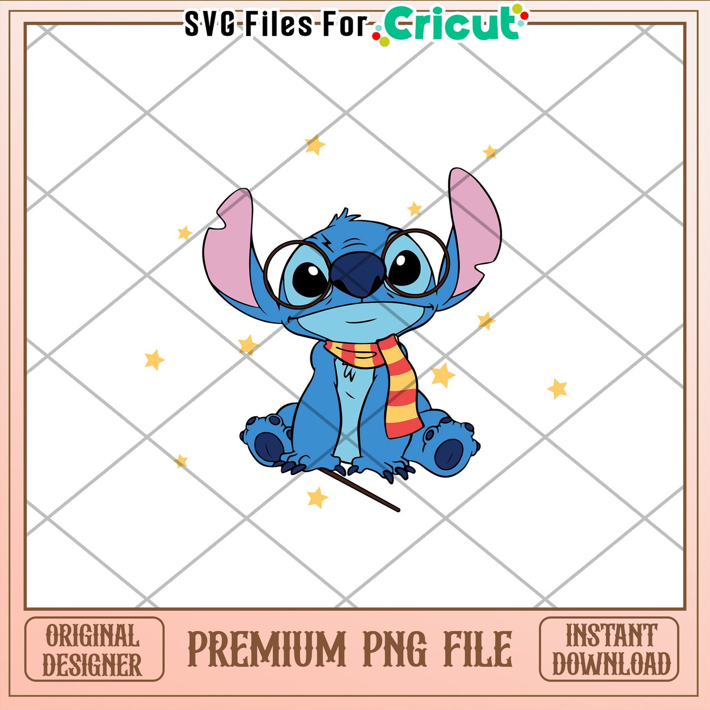 Stitch Hogwarts PNG Instant Download