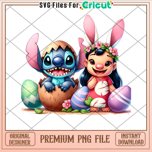 Stitch Lilo Easter PNG Cricut Design