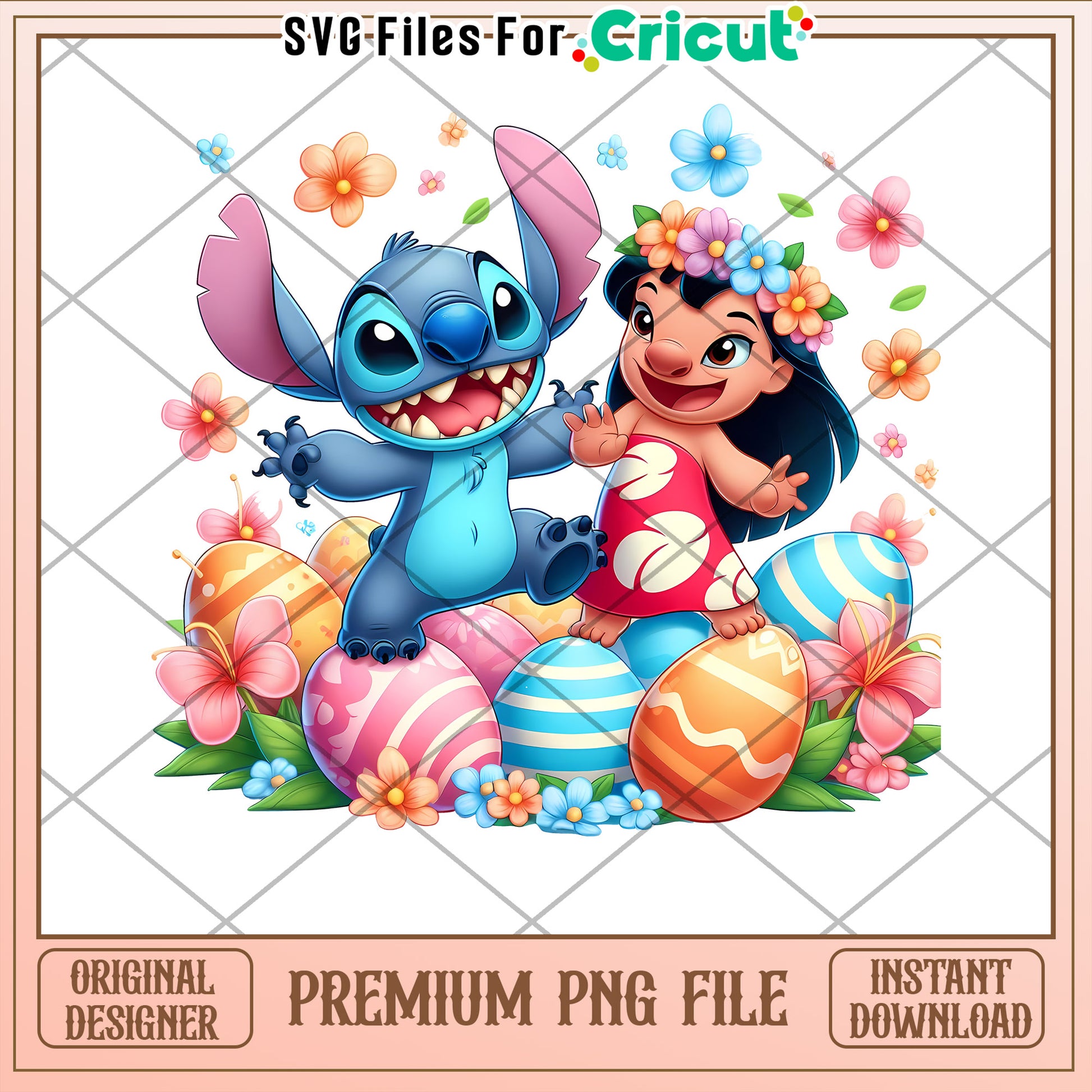 Stitch Lilo Easter PNG Design