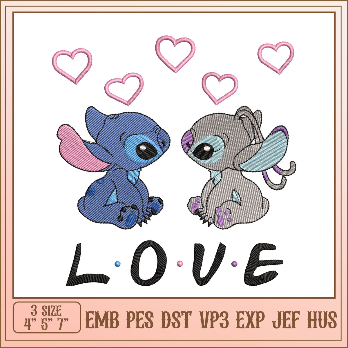 Stitch Inlove Stitch Love Embroidery Design – svg files for cricut