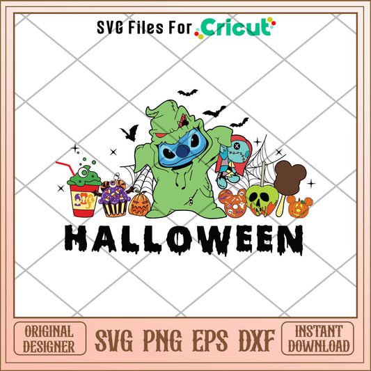 Stitch Oogie Boogie halloween design Svg, Disney characters svg, Digital Download