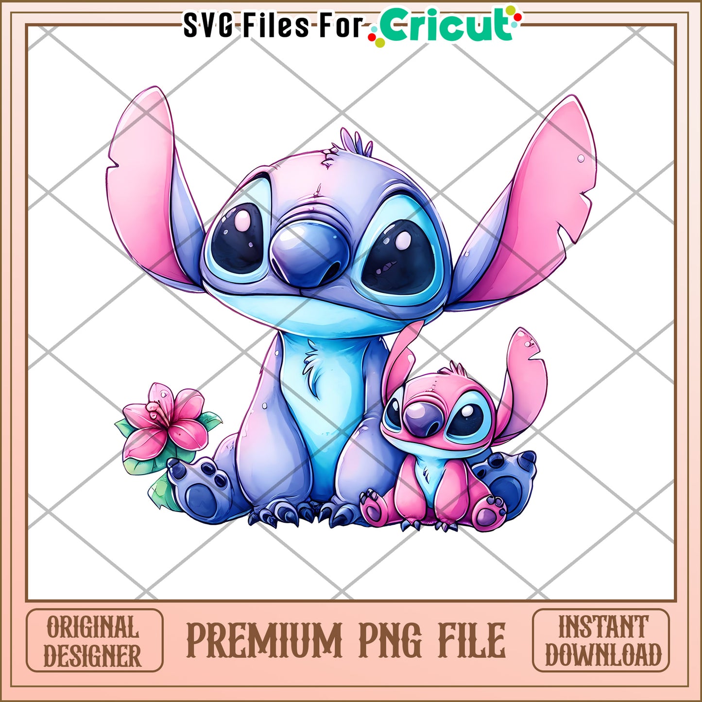 Stitch PNG Cute Cartoon Couple