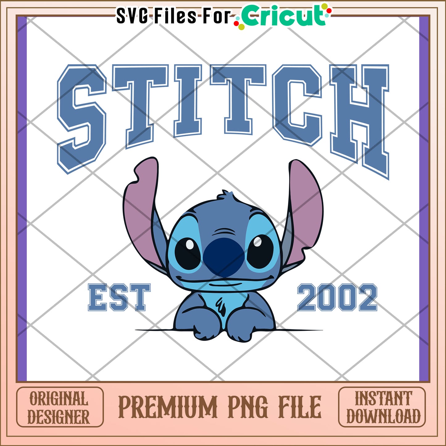 Stitch PNG Design 2002 Est Premium Download