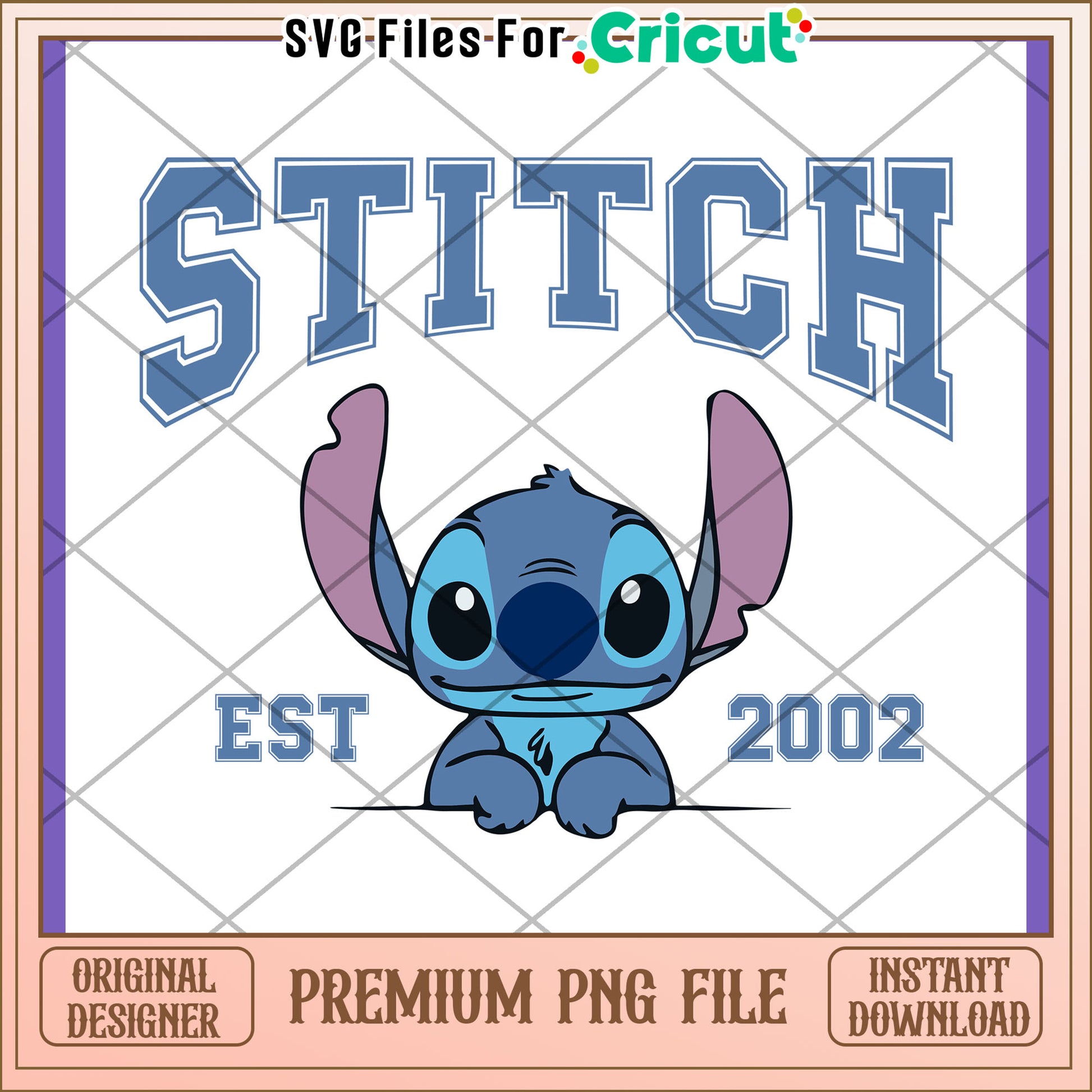 Stitch PNG Design 2002 Est Premium Download