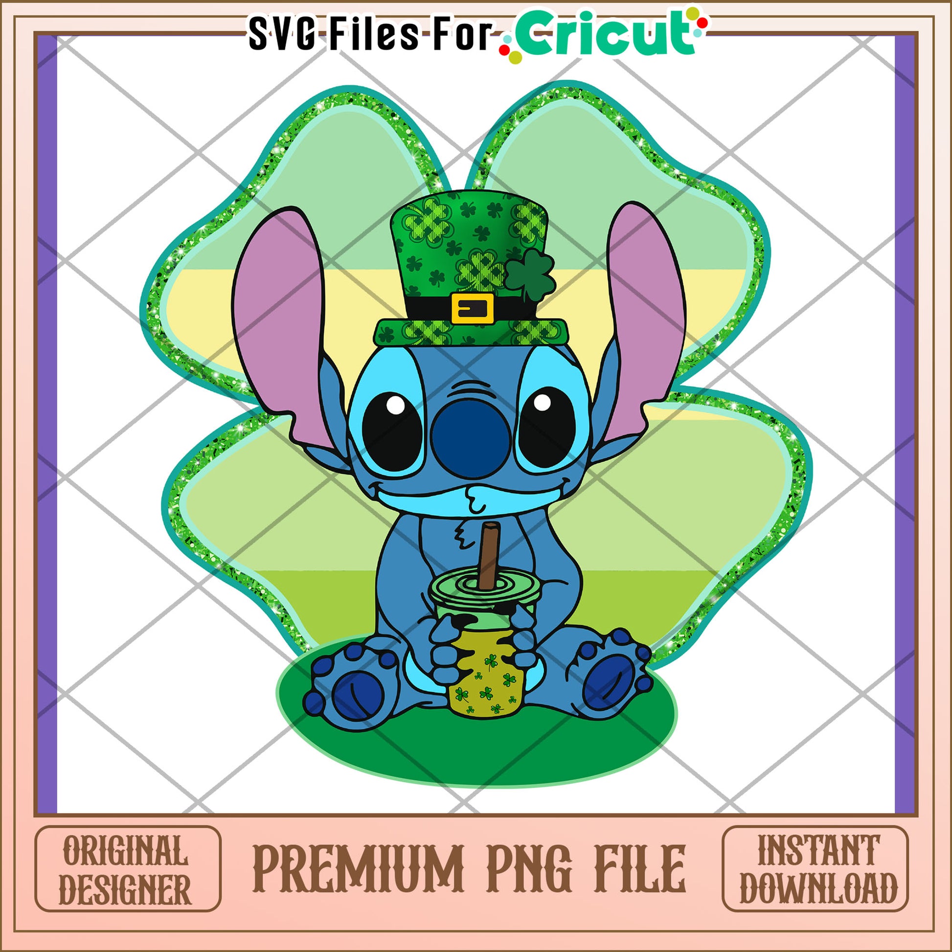 Stitch PNG Design for St Patrick's Day Decor