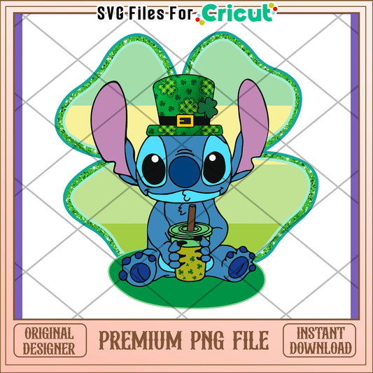 Stitch PNG Design for St Patrick's Day Decor