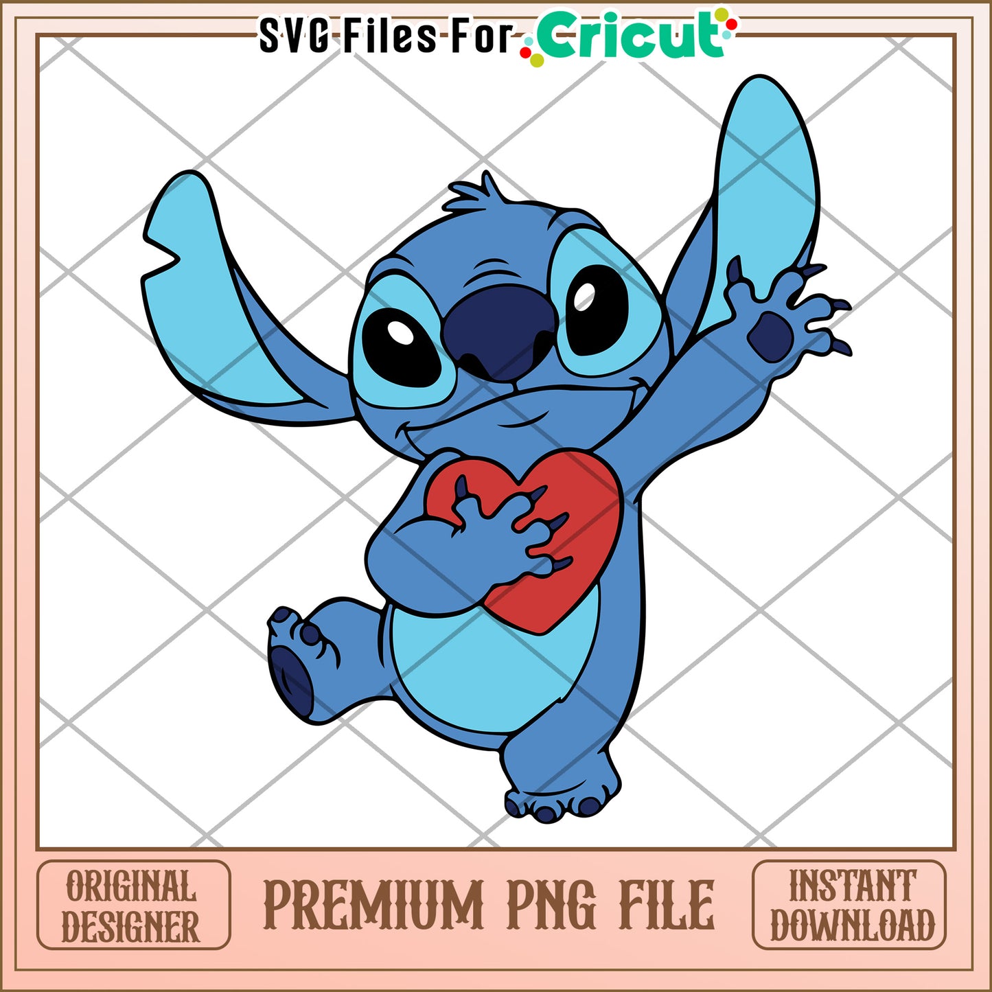 Stitch PNG Valentine's Day Design