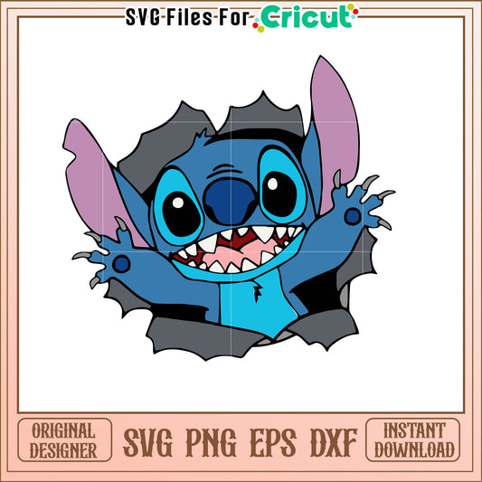 Stitch SVG Cartoon Illustration