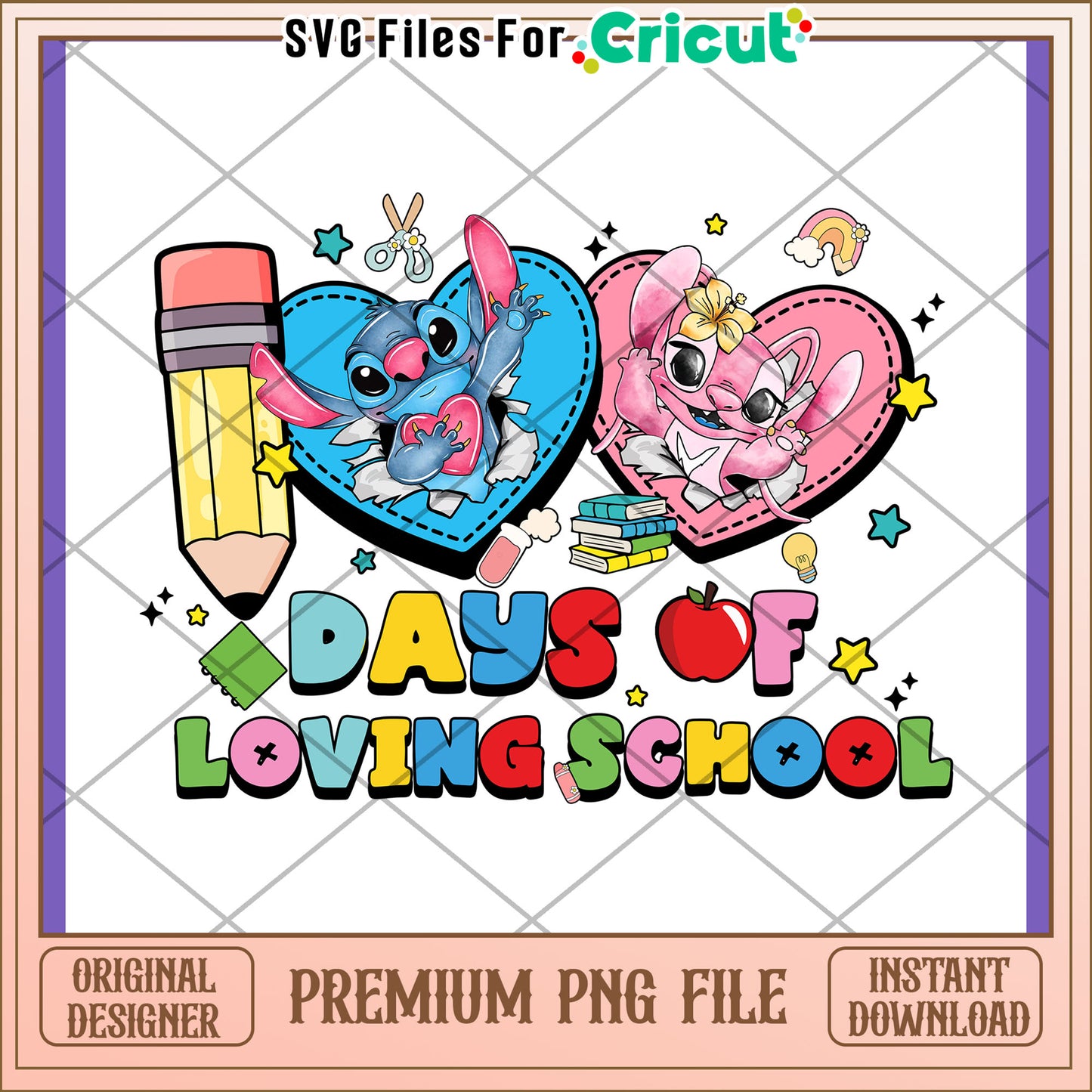 Stitch School Days PNG Design