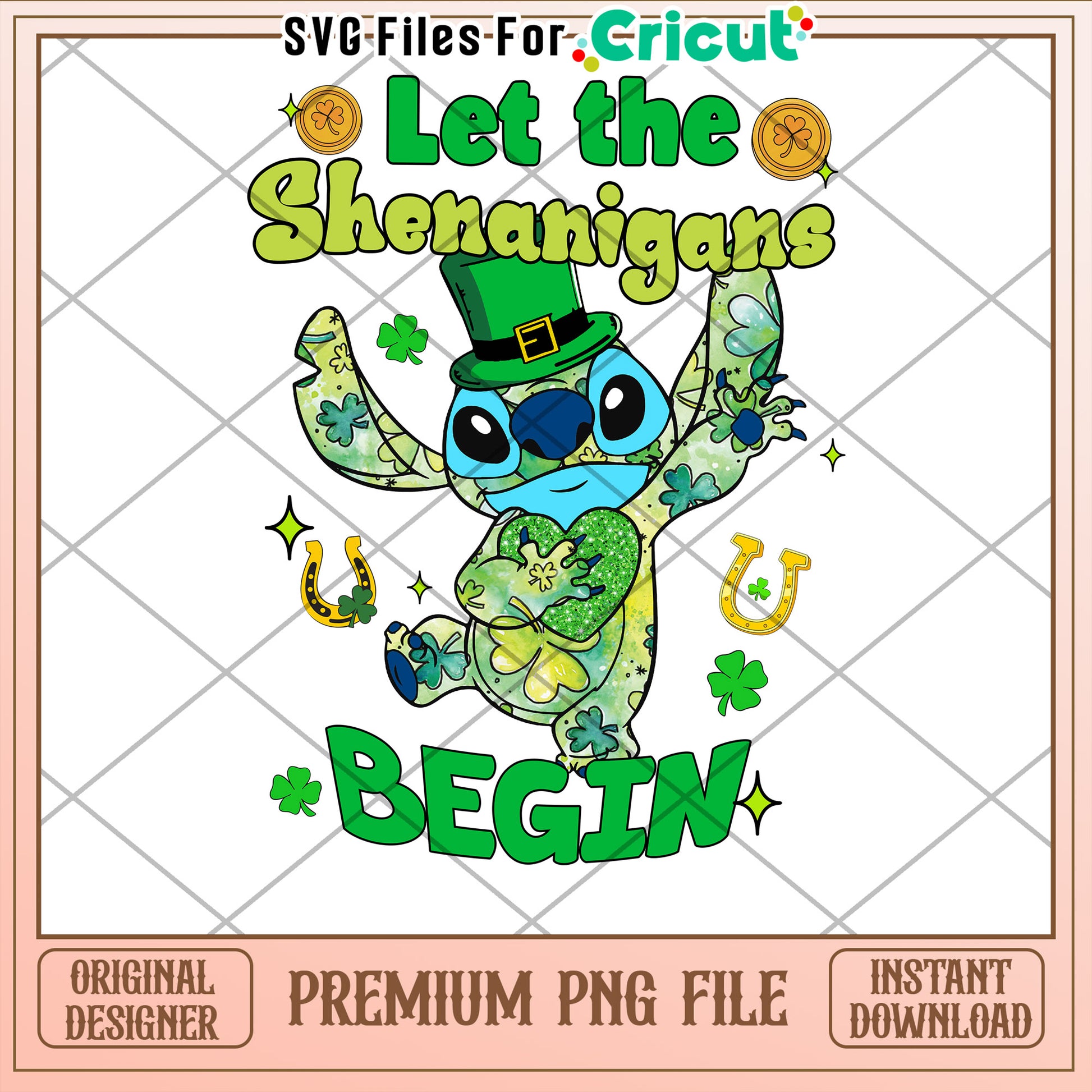 Stitch Shenanigans St Patrick's Day PNG Download File