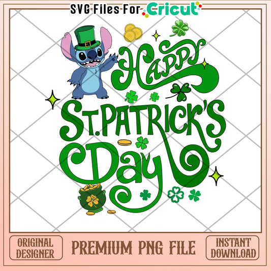 Stitch St Patricks Day PNG