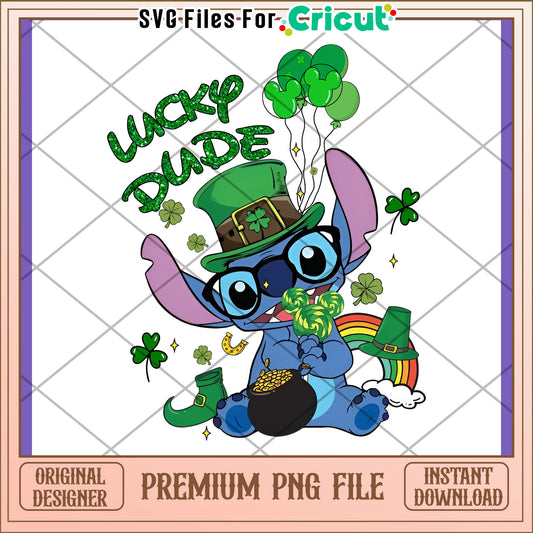 Stitch St Patricks Day PNG Sublimation
