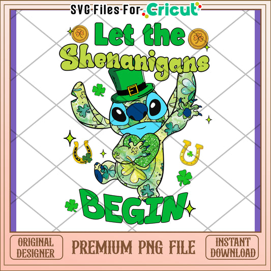 Stitch St Patricks Day PNG
