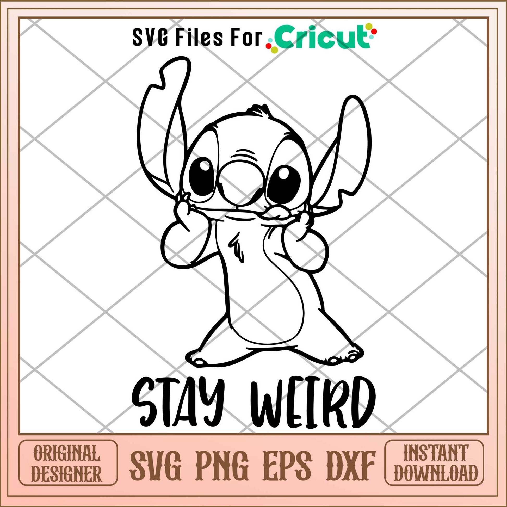 Stitch Stay Weird coloring  Svg,  Disney characters svg, digital dowload