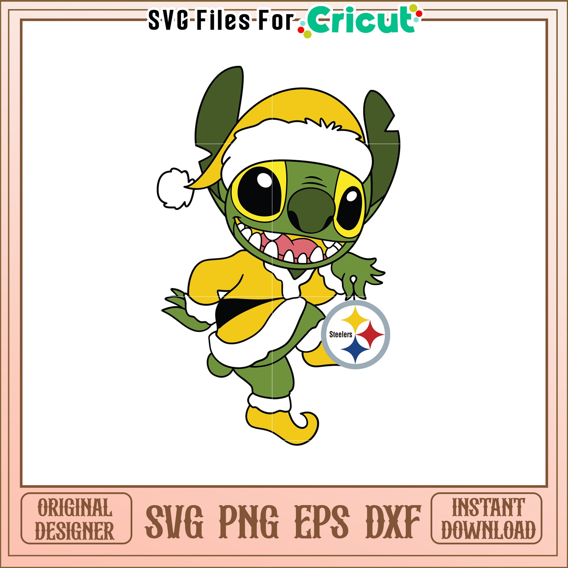 Stitch Steelers Christmas SVG Design