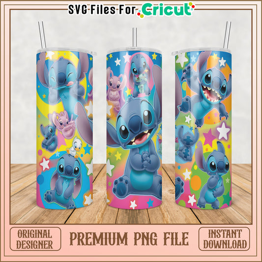 Stitch Tumbler PNG Design Download