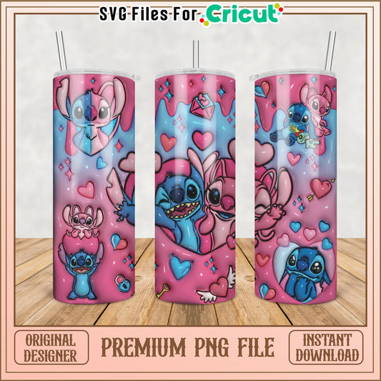Stitch Tumbler PNG Design Premium Instant Download
