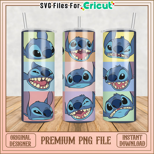 Stitch Tumbler PNG Sublimation