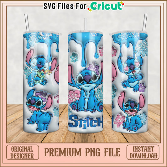 Stitch Tumbler PNG Sublimation Design