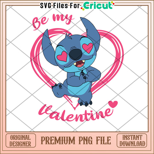 Stitch Valentine PNG Be My Valentine