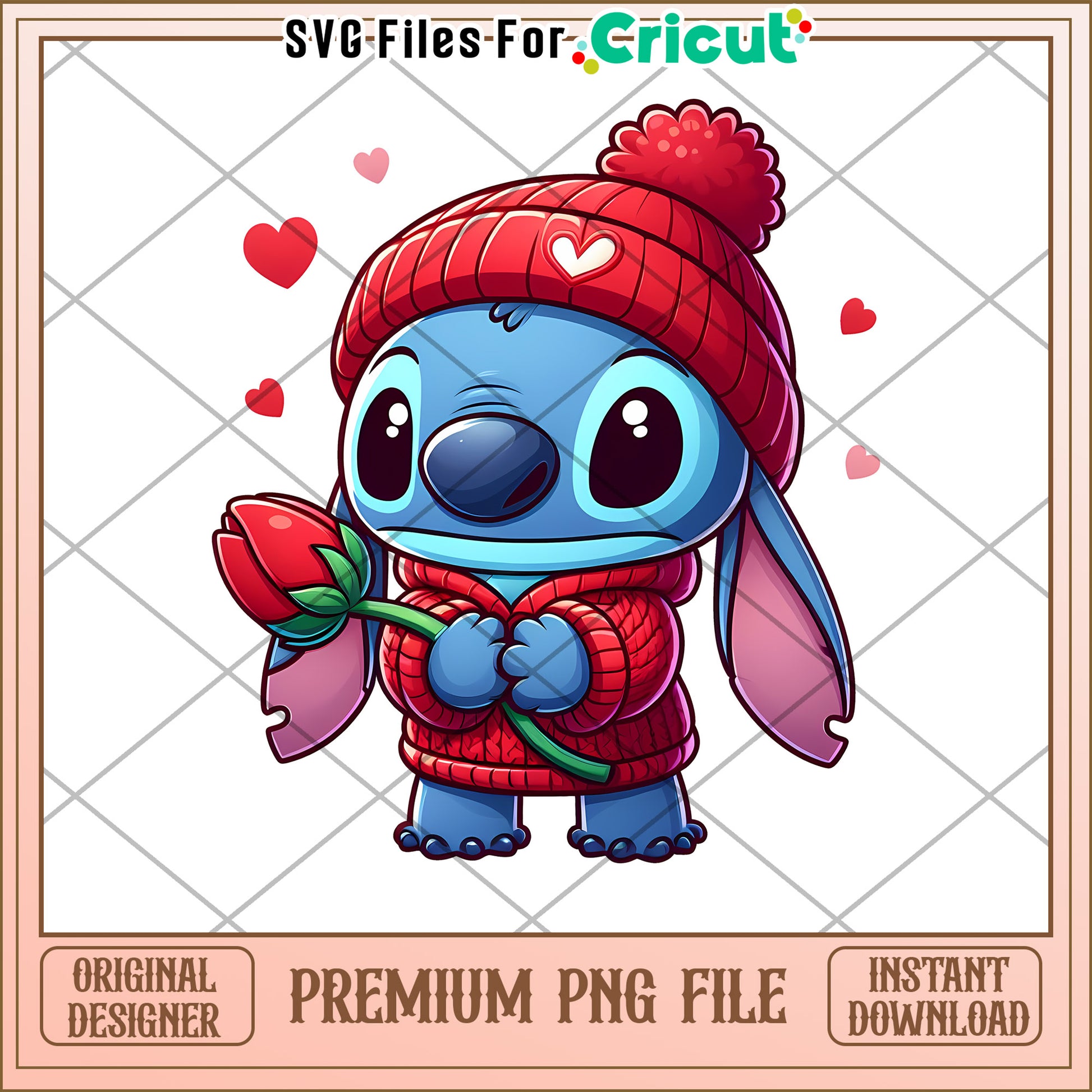 Stitch Valentine PNG Download