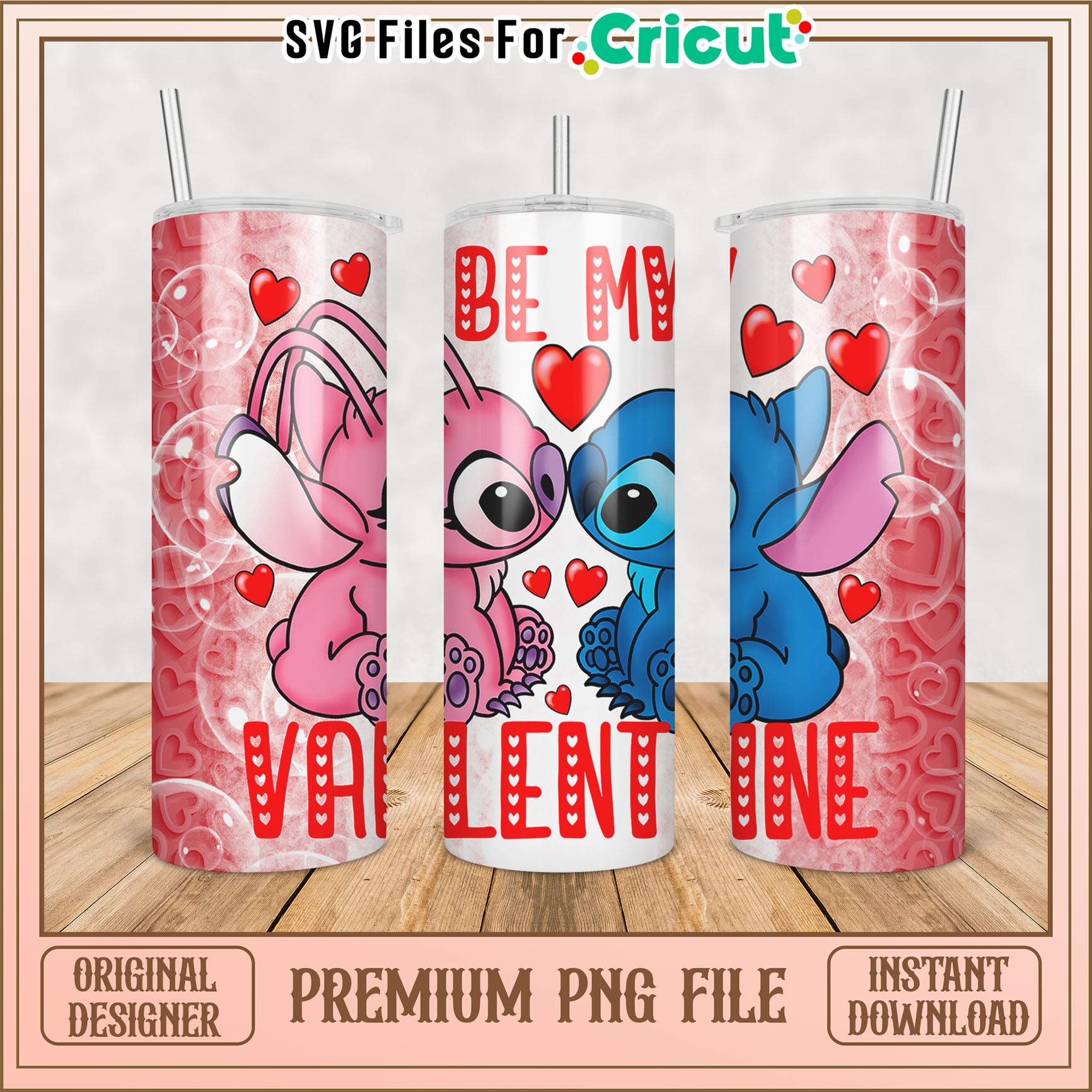 Stitch Valentine PNG Sublimation Design