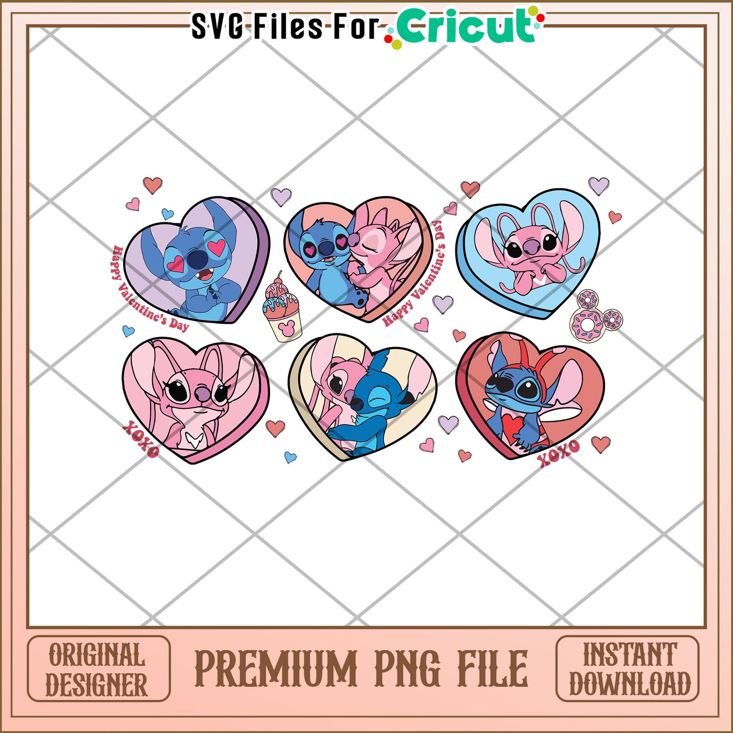 Stitch Valentine's PNG Sublimation