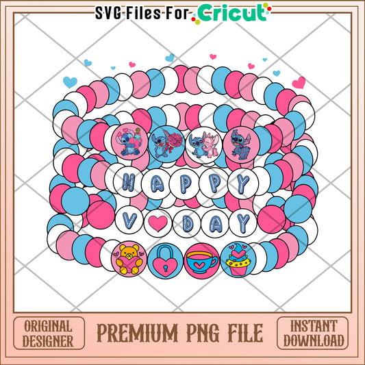 Stitch Valentines Bracelet PNG