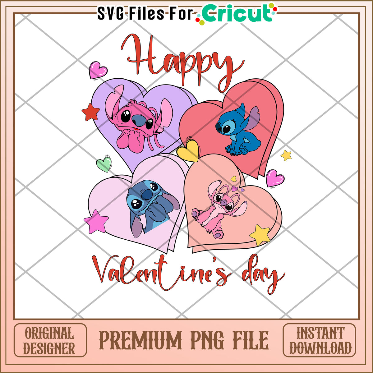 Stitch Valentines Day PNG File – svg files for cricut