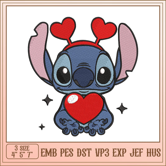 Stitch Valentines Embroidery Design