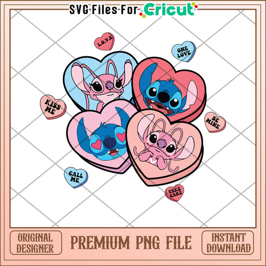 Stitch Valentines PNG File Download