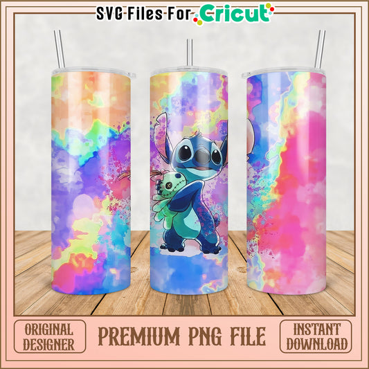 Stitch Watercolor Tumbler PNG
