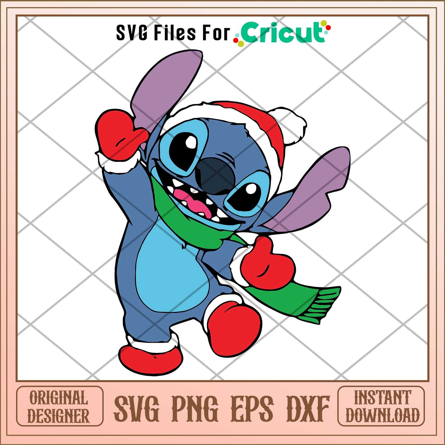 Stitch Welcome Christmas svg, Disney characters svg, digital dowload