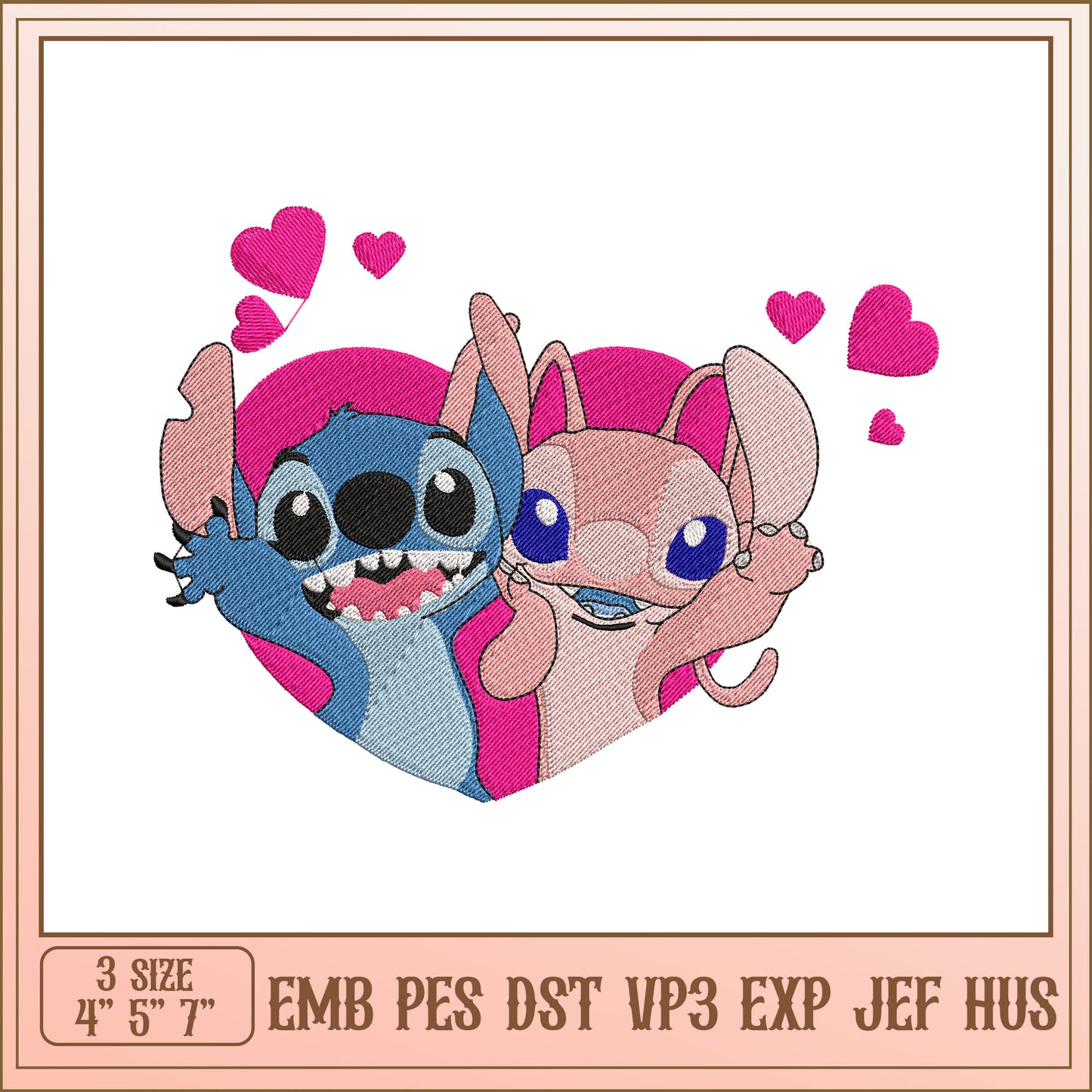 Stitch & Angel Embroidery Design