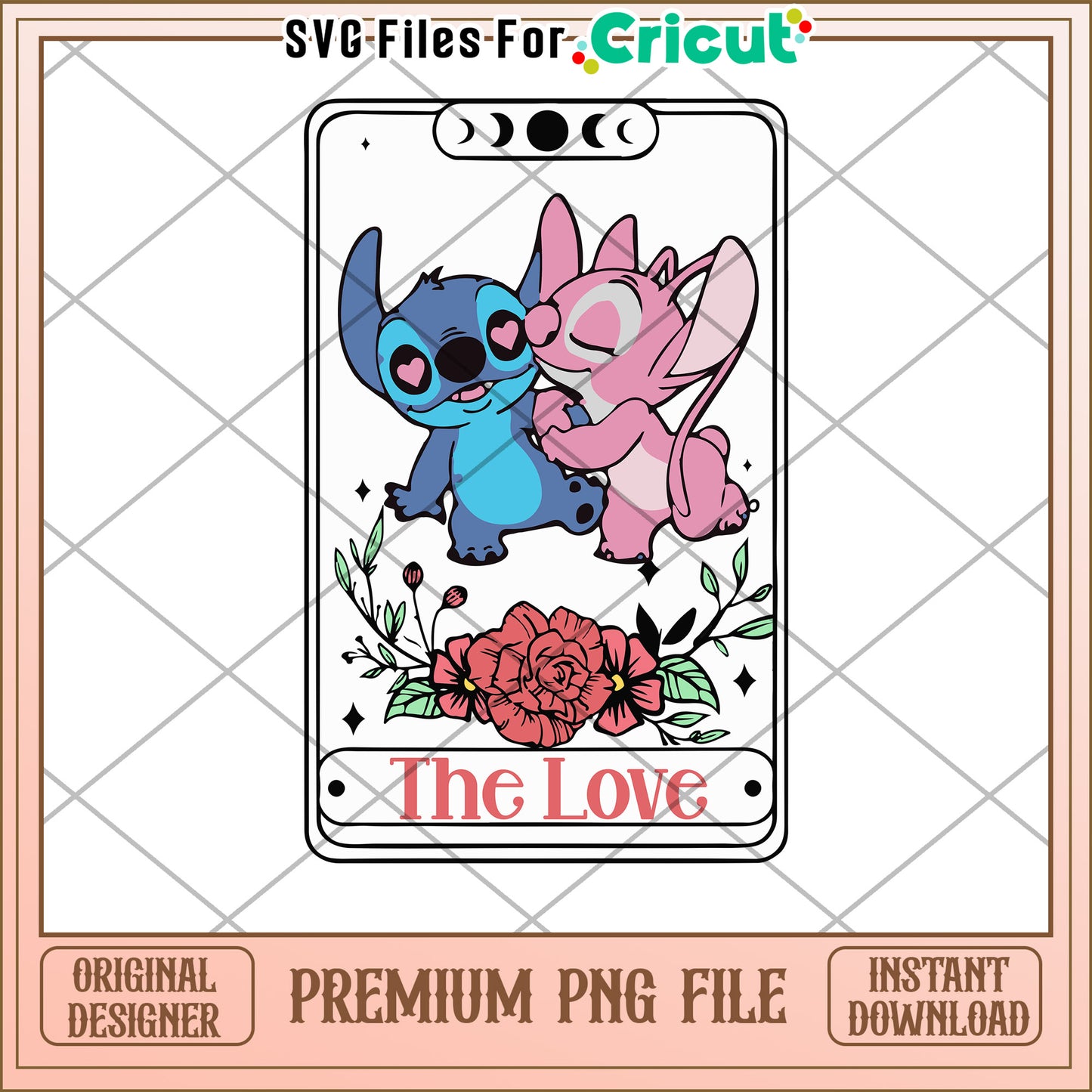 Stitch & Angel Love PNG Cricut File