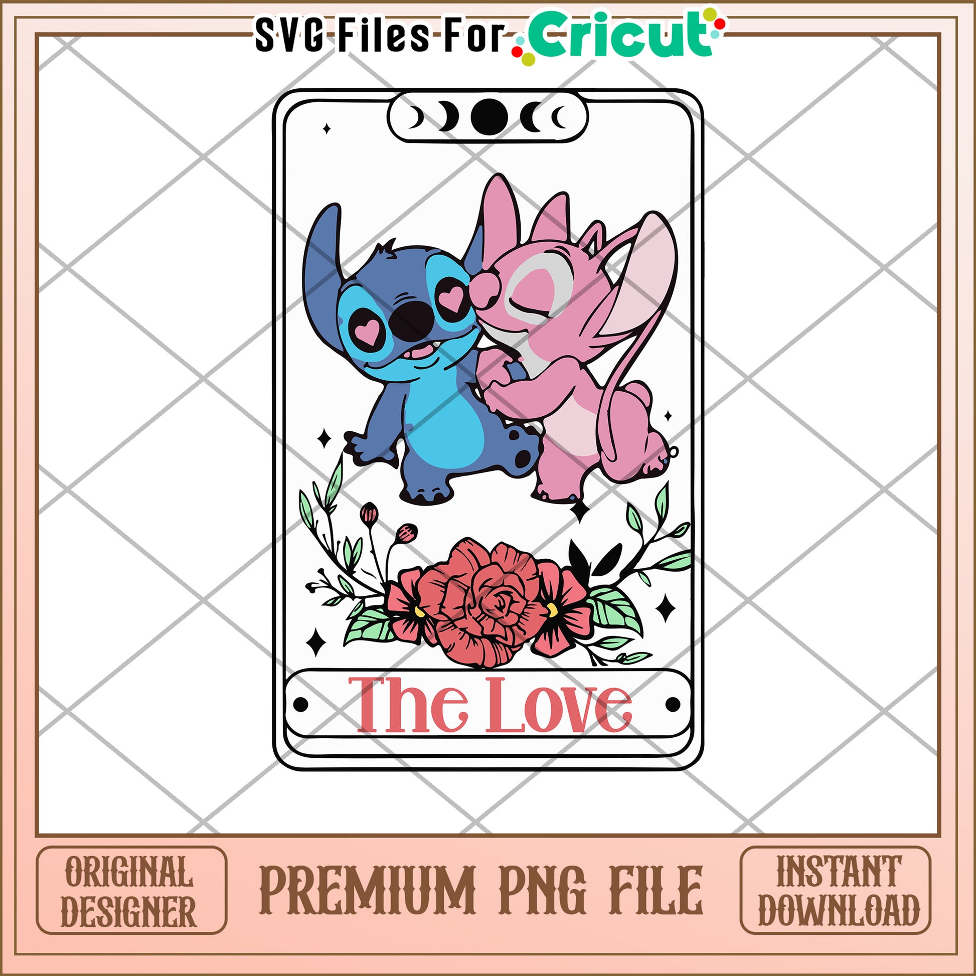 Stitch & Angel Love PNG Cricut File