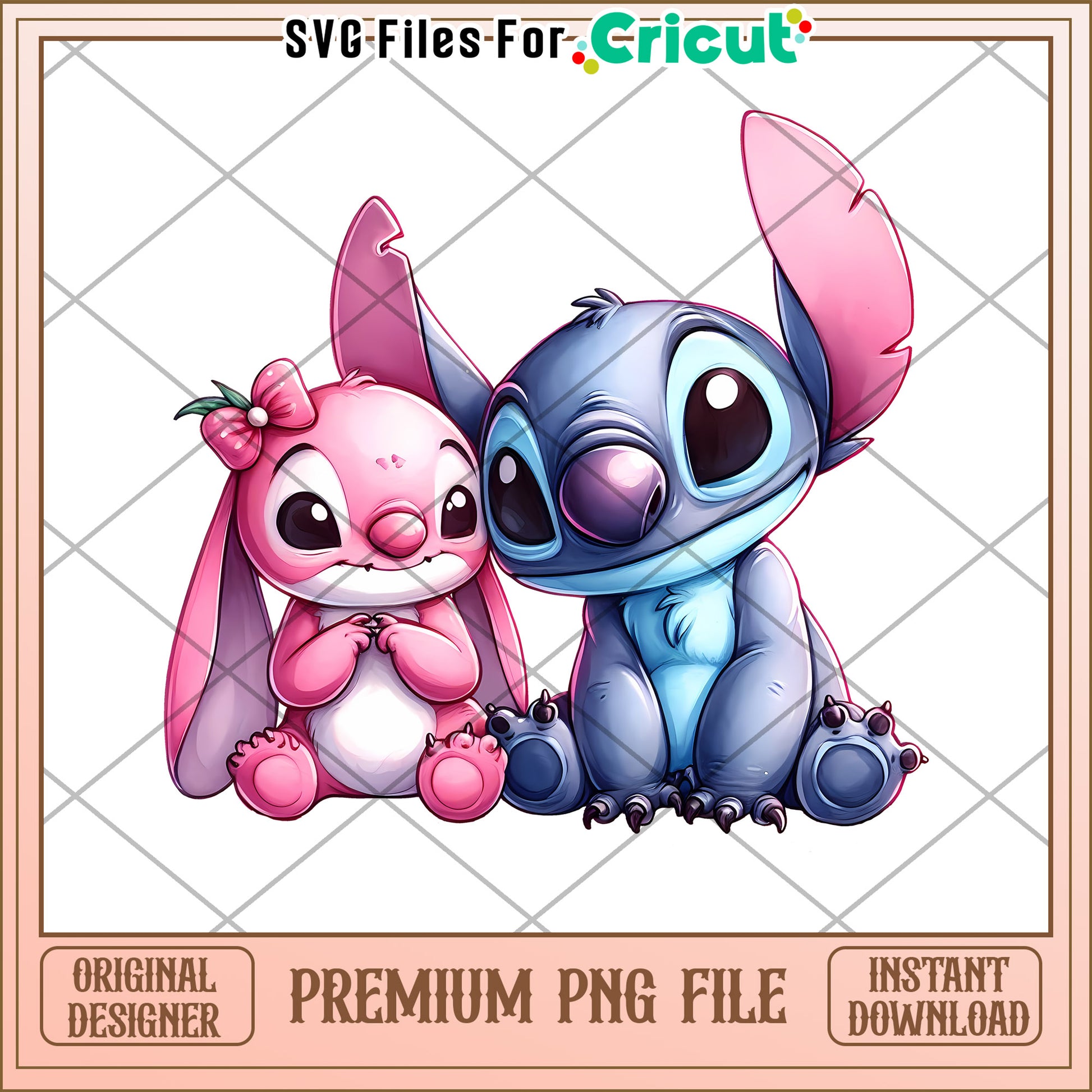 Stitch & Angel PNG Sublimation Design