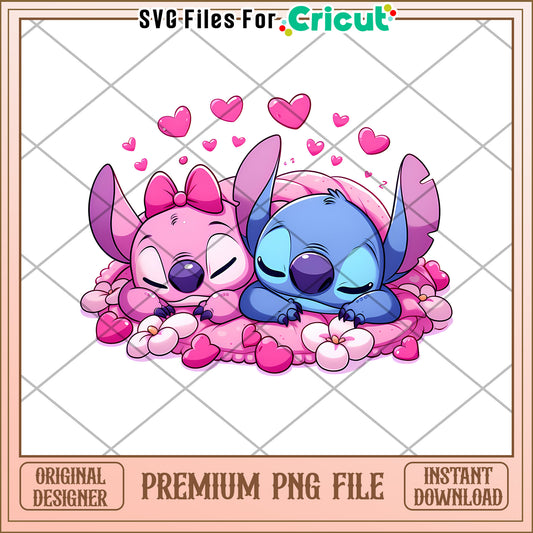 Stitch & Angel PNG Valentine's Design