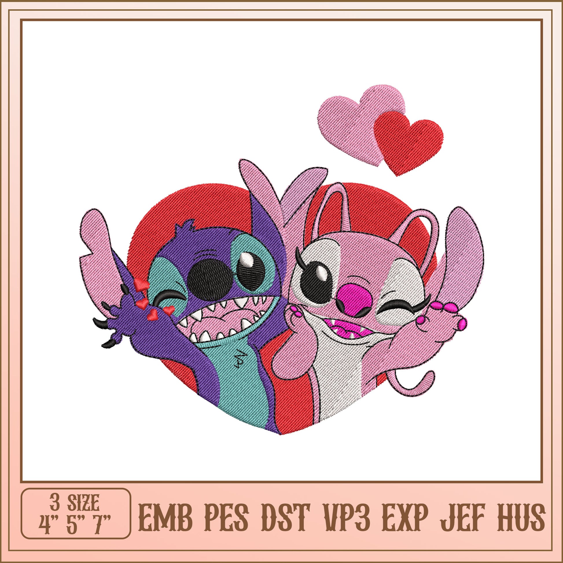 Stitch & Angel Valentine Embroidery
