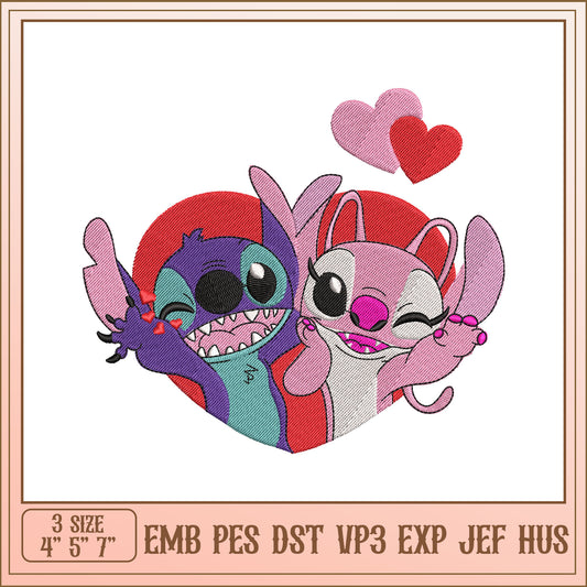 Stitch & Angel Valentine Embroidery