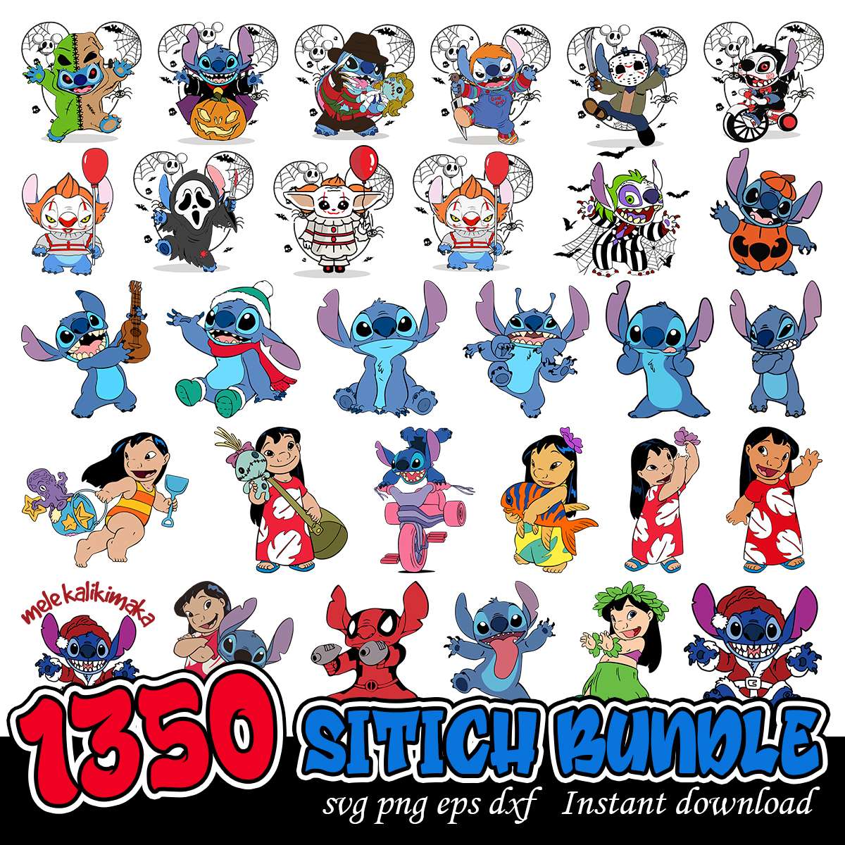 Stitch Disney Halloween svg bundle, Halloween Stitch bundle