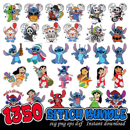 Stitch Disney Halloween svg bundle, Halloween Stitch bundle