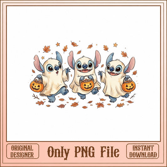 Stitch Halloween Ghost SVG PNG, Disney Stitch, Trick Or Treat PNG