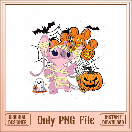 Stitch Halloween PNG, Disney Mummy Stitch, Halloween PNG