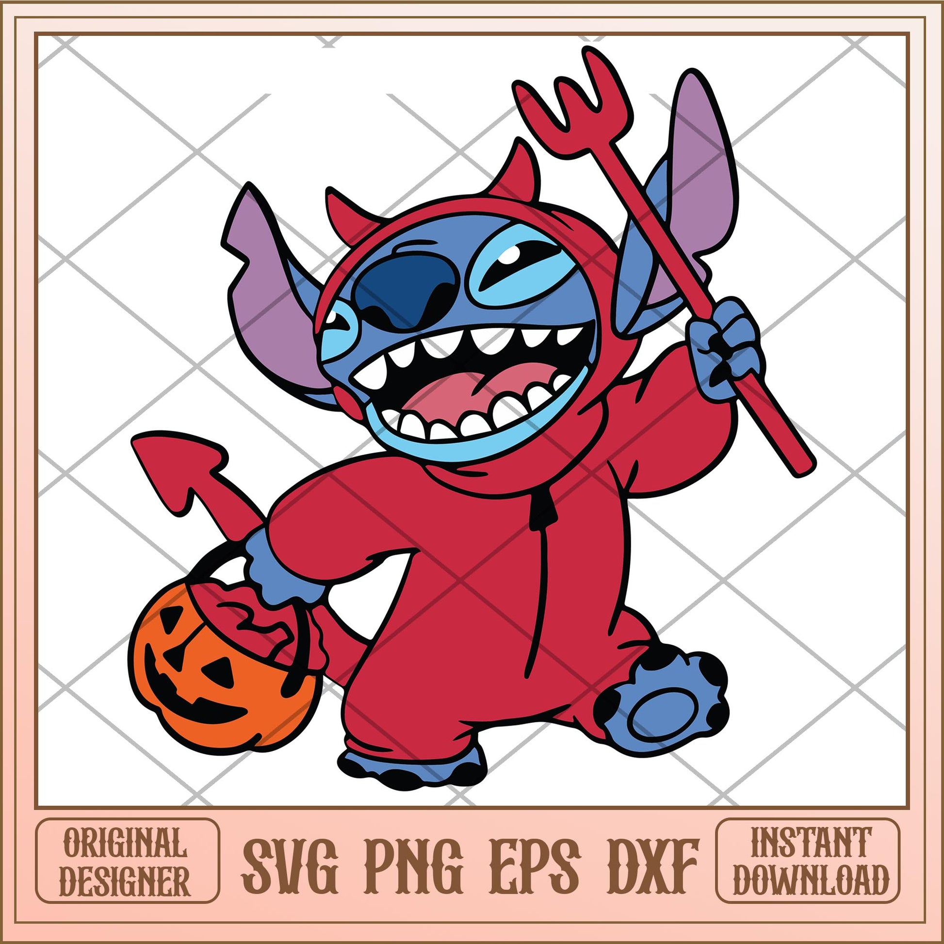 Stitch satan halloween svg, Disney characters svg, Digital Download