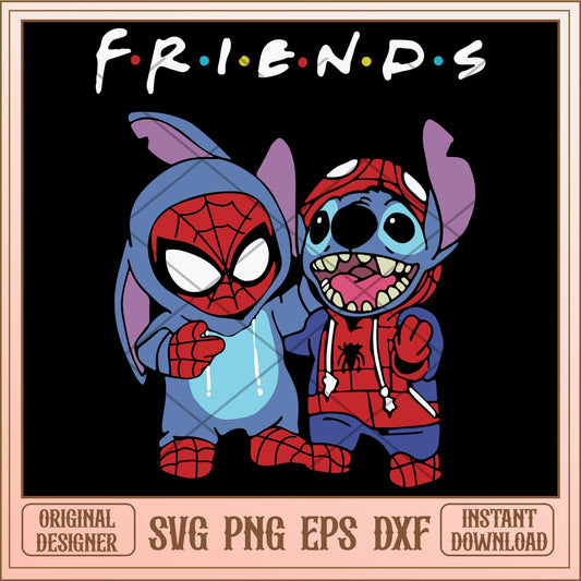 Stitch spider friends halloween svg, Disney characters svg, Digital Download