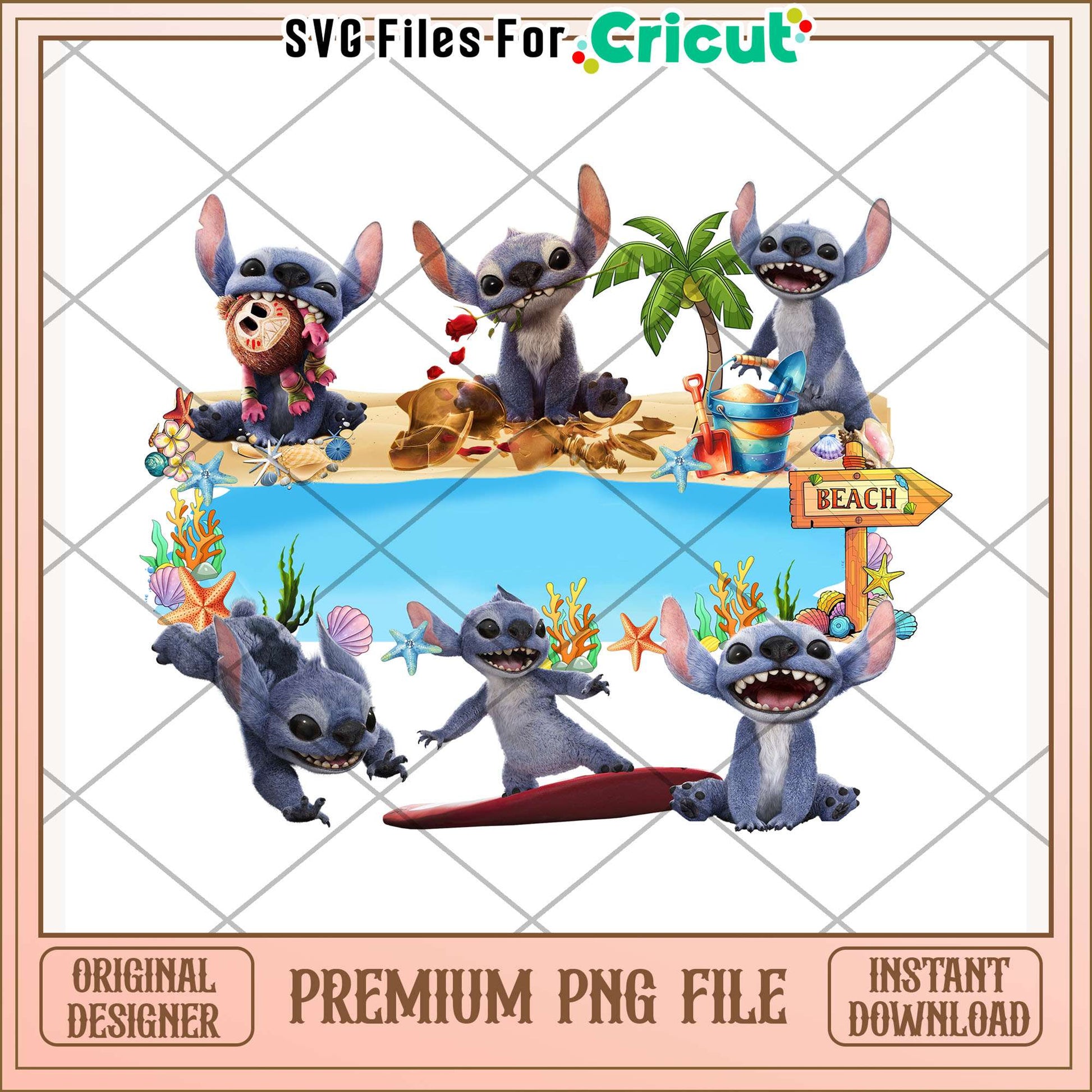 Stitch all of emotions png, cute costume png, playful design png